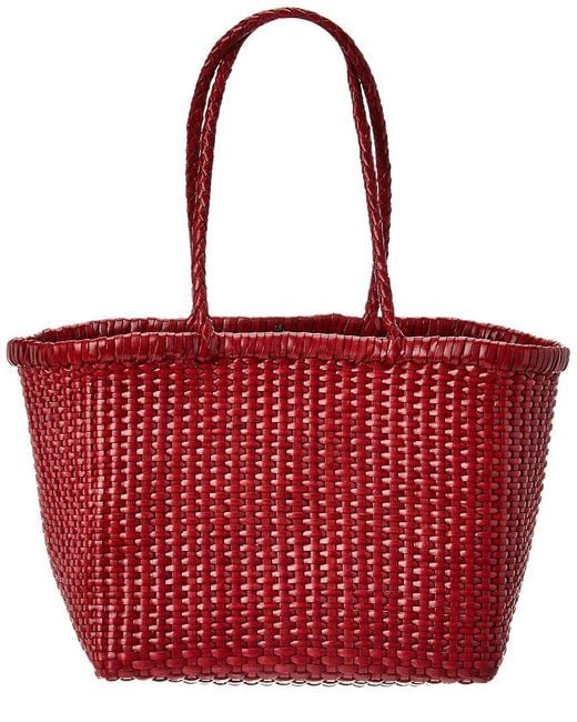 Dragon Diffusion Red B Weave Small Leather Shoulder Bag