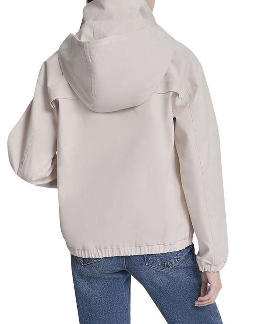 DKNY Gray Short Rain Jacket