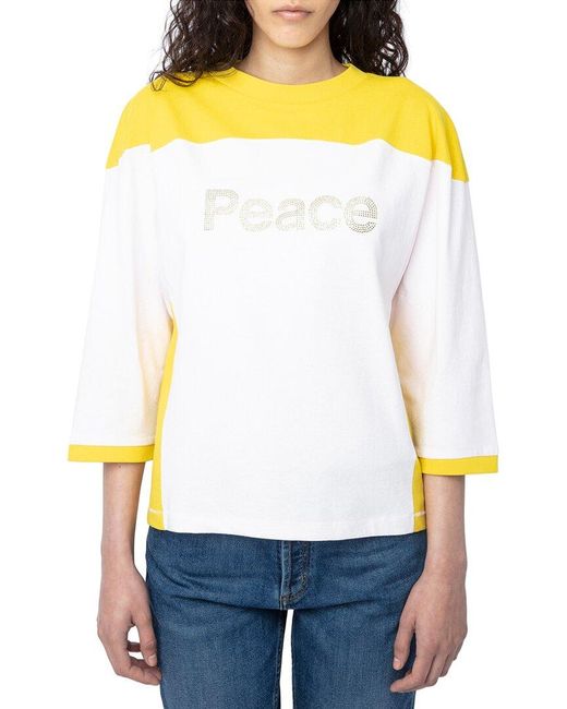 Zadig & Voltaire White Earl Peace T-shirt