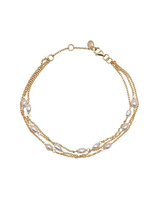 Argento Vivo Metallic Silver Pearl Bracelet