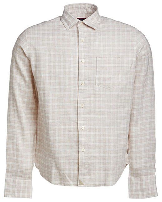 UNTUCKit White Wrinkle-resistant Noval Linen Shirt for men