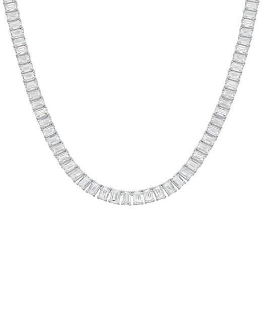 Diana M Metallic Diana M. 14K 62.08 Ct. Tw. Lab-Grown Diamond Tennis Necklace