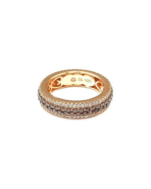Suzy Levian CZ Jewelry White Suzy Levian Silver Cz Eternity Ring