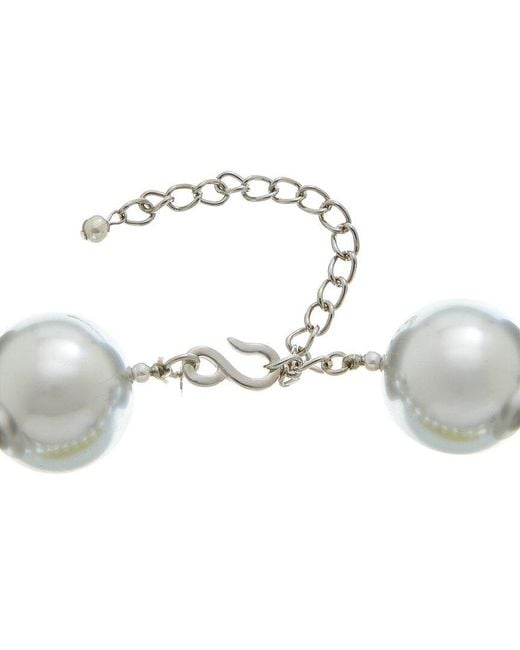 Kenneth Jay Lane White Solo Necklace