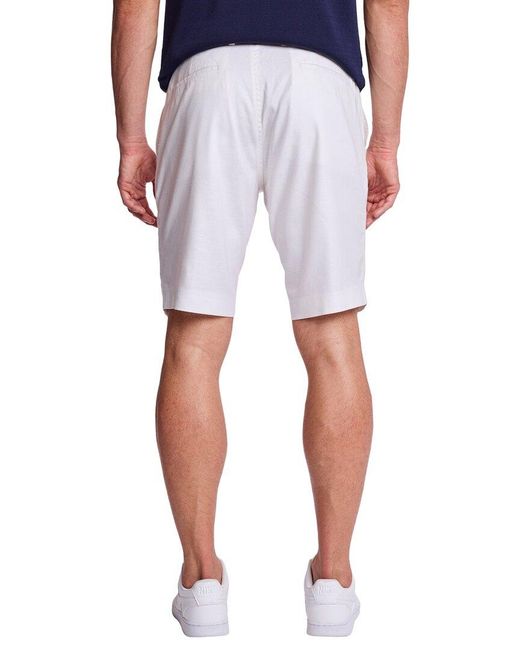 Paisley & Gray White Felix Linen-Blend Short for men