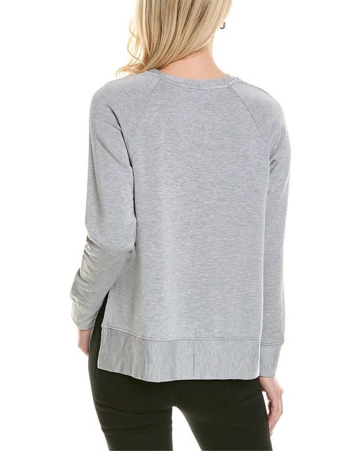 Stateside Gray Softest Fleece Raglan Side Slit Sweatshirt