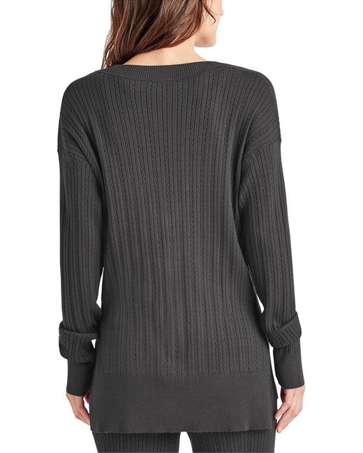 Splendid Black Veronica Cable Cardigan