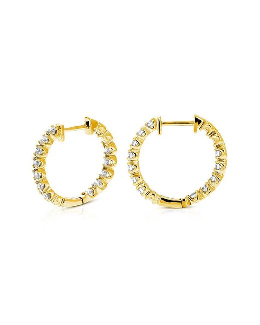 Amairah Metallic 14K 1.50 Ct. Tw. Lab-Grown Diamond Hoops