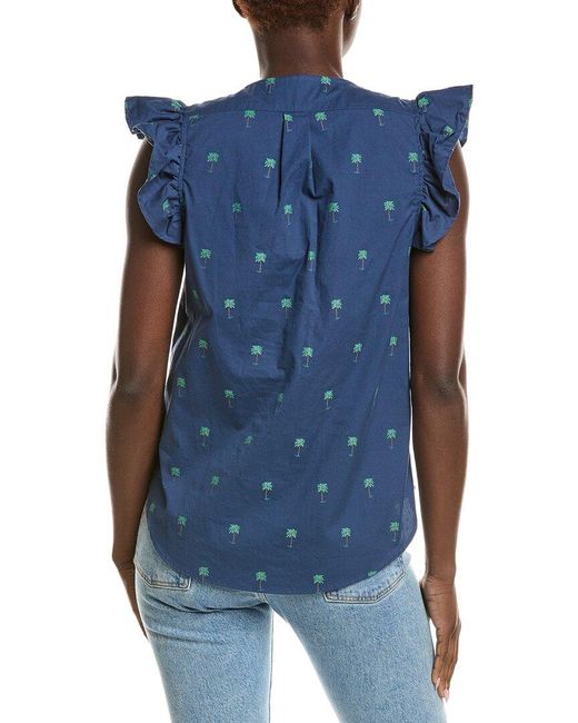 J.McLaughlin Blue Olivia Blouse