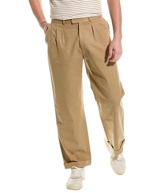 The Kooples Natural Pleated Trouser for men