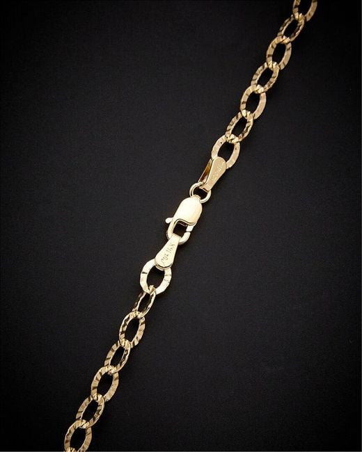 Italian Gold Black 14k Oval Link Necklace