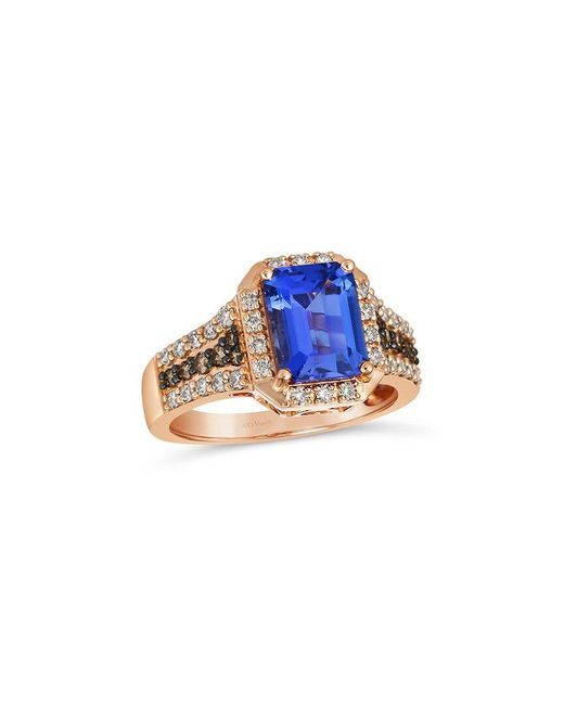 Le Vian Blue Tranquility 14K Rose 2.62 Ct. Tw. Diamond & Tanzanite Half-Eternity Ring