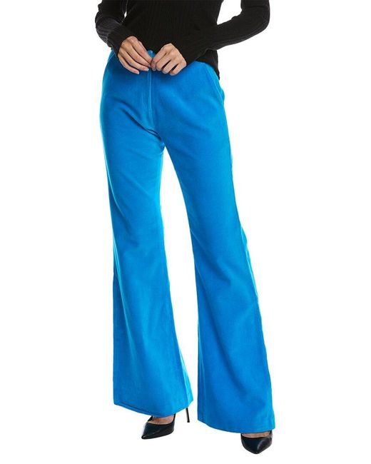 Cynthia Rowley Blue Velvet Pant
