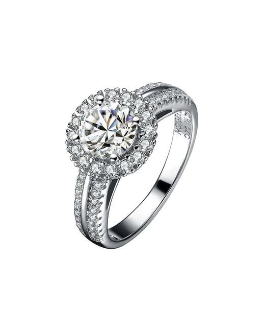 Genevive Jewelry White Silver Ring