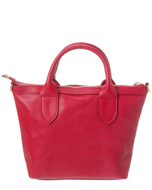 Persaman New York Red Taylor Leather Satchel