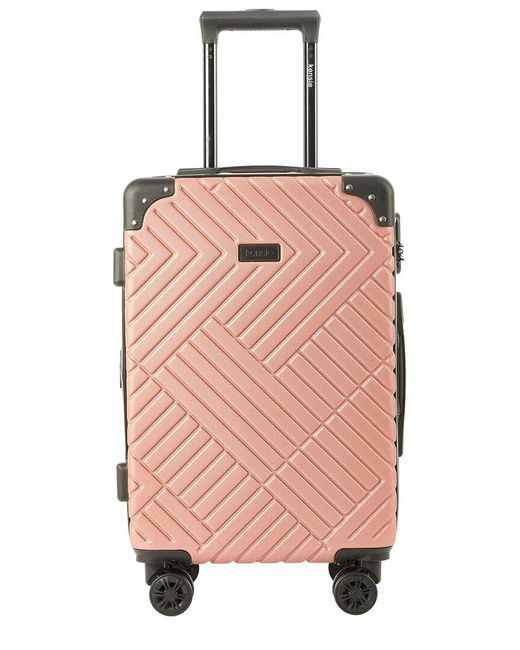 Kensie Pink Tigard 20in Expandable Rolling Hs Carry-on