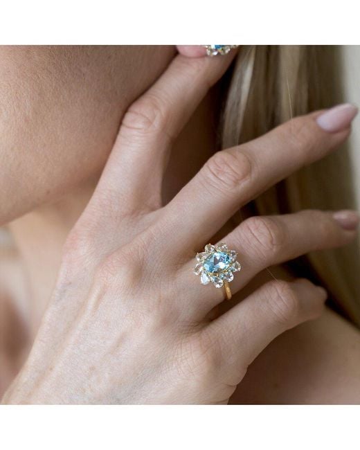 Kai Fine Jewelry Blue 14K 8.60 Ct. Tw. Gemstone Cocktail Ring