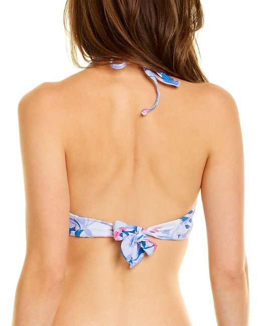 Splendid Blue Floral Flurry Bralette Bikini Top