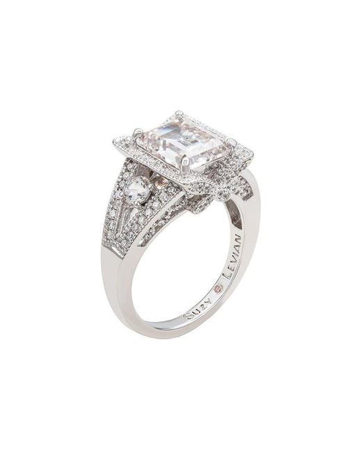 Suzy Levian CZ Jewelry White Suzy Levian Silver Cz Ring