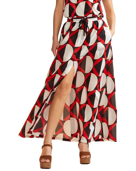 Cynthia Rowley Red Mosaic Skirt
