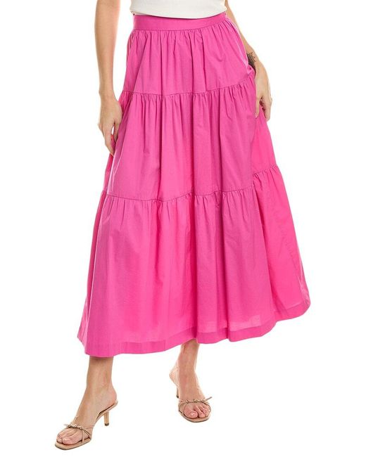 Staud Pink Sea Skirt