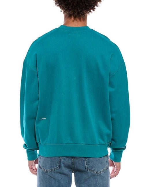 PANGAIA Blue Crewneck Sweater for men