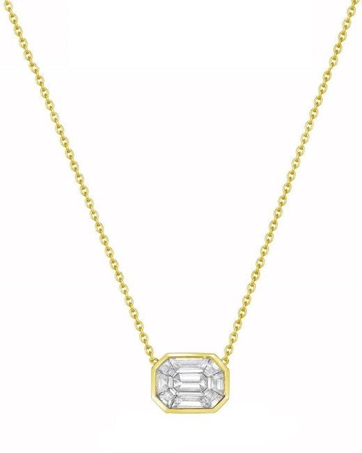 Forever Creations USA Inc. Metallic Forever Creations 14k 0.43 Ct. Tw. Diamond Illusion Necklace