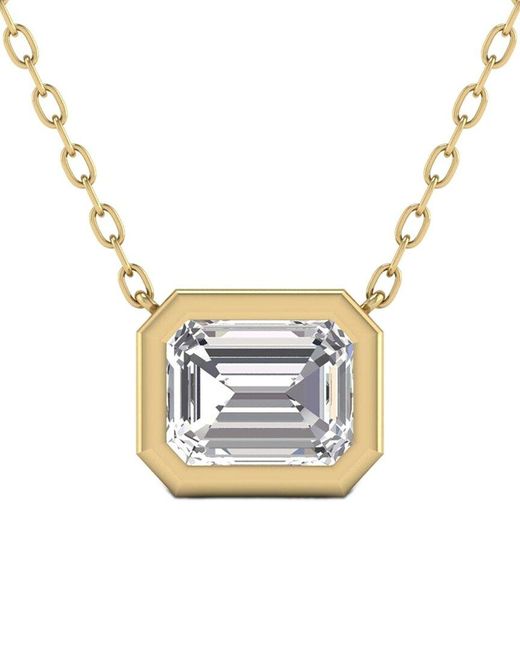 Lab Grown Diamonds Metallic 14k 0.25 Ct. Tw. Lab Grown Diamond Necklace