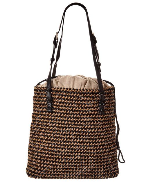 Dolce Vita Brown Allison Raffia Tote