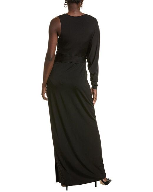 BCBGMAXAZRIA Black Asymmetrical Maxi Dress