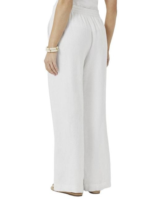 Splendid White Stella Linen Pant