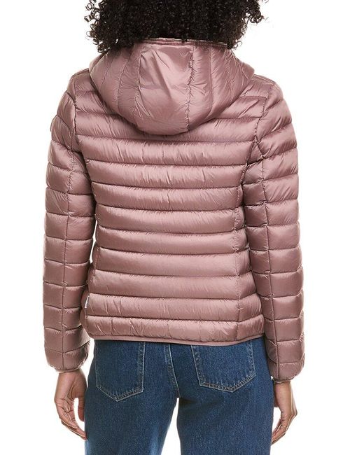 Save The Duck Red Olly Basic Hooded Basic Jacket