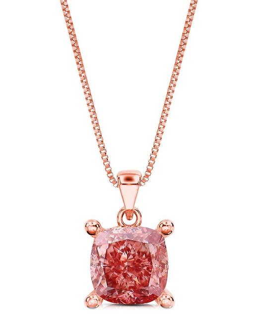 Amairah White 14K Rose 1.00 Ct. Tw. Lab-Grown Diamond Solitaire Pendant Necklace