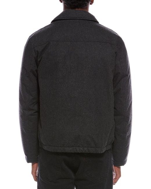 Theory Black Wyatt Wool-Blend Coat for men