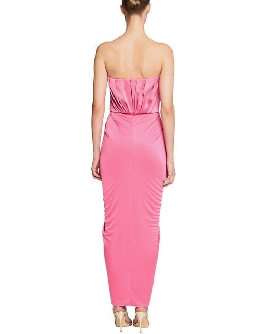 Halston Heritage Pink Anneli Midi Dress