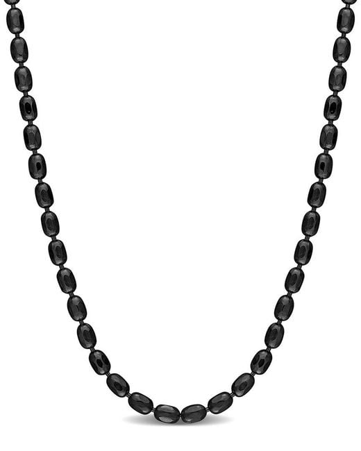 Italian Silver Metallic Oval Ball Chain Necklace