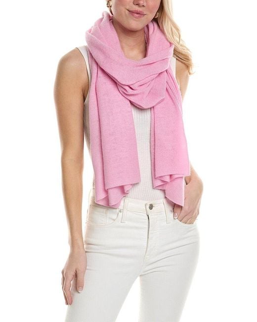 La Fiorentina Pink Cashmere & Wool-Blend Wrap