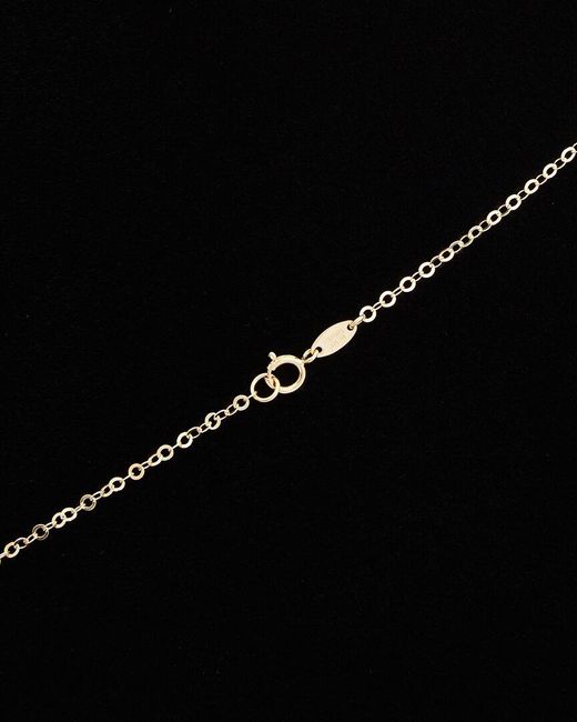 Italian Gold Black 14k Mini Disc Charm Necklace