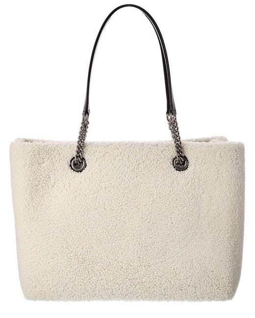 Balenciaga Natural Duty Free Medium Shearling Tote