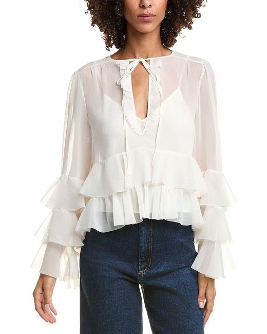 Cinq À Sept White Steffina Top