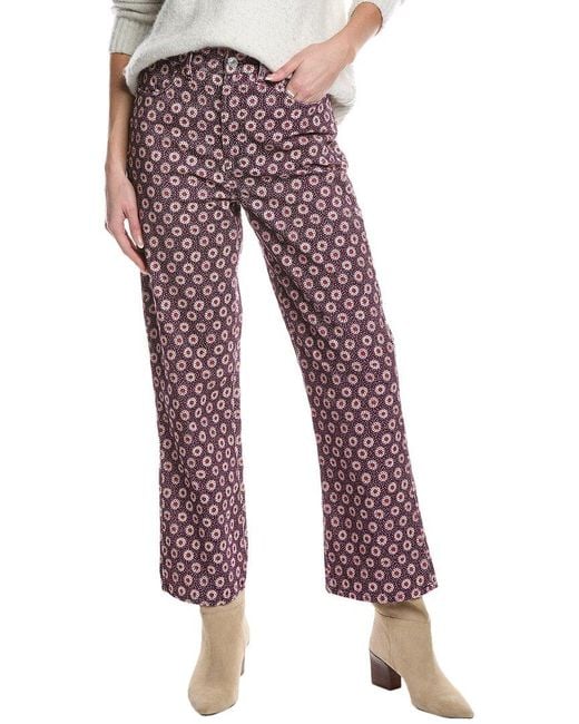 Re/done Purple 70S Plum Stamp Loose Flare Jean