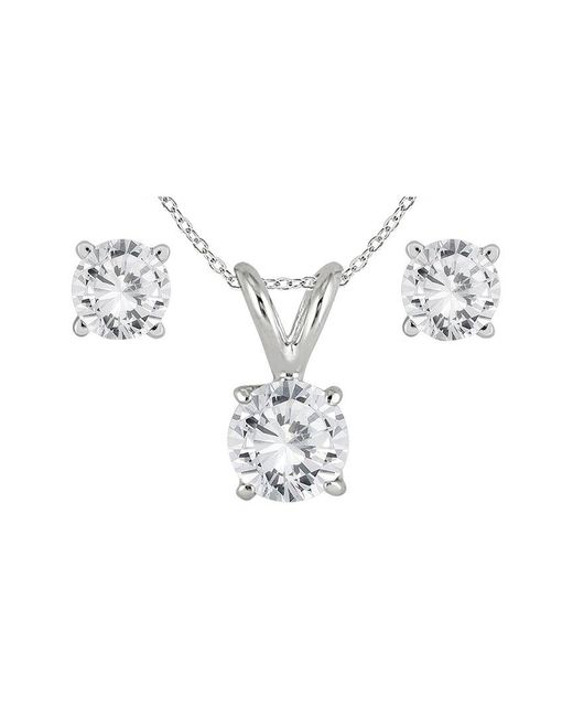 Monary White 14K 0.96 Ct. Tw. Diamond Jewelry Set