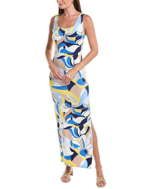 Marion Blue Printed Maxi Dress