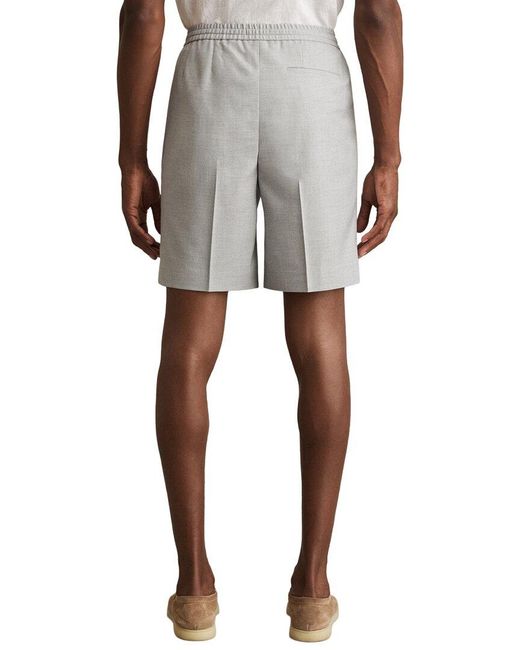 Reiss Gray Sussex Relaxed Drawstring Short for men