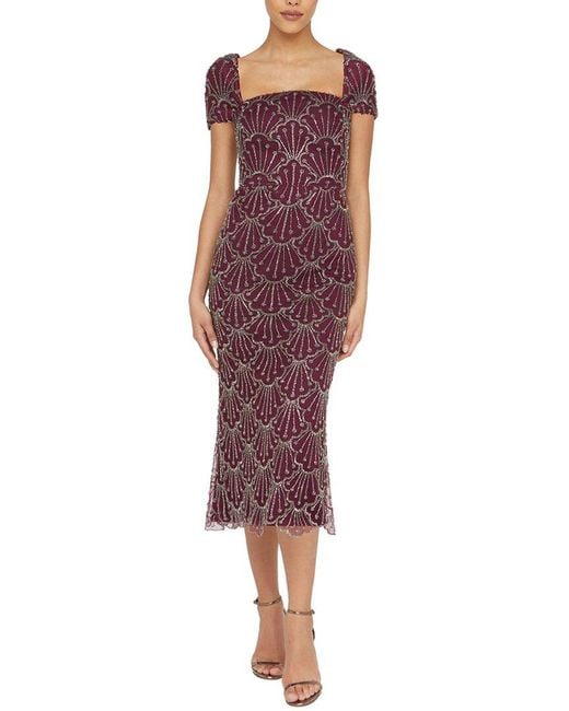 THEIA Red Serena Cocktail Dress