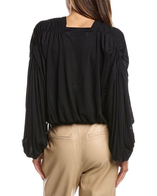 IRO Black Barba Drape Top