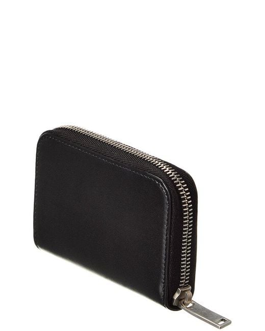 Saint Laurent Black Leather Zip-around Wallet