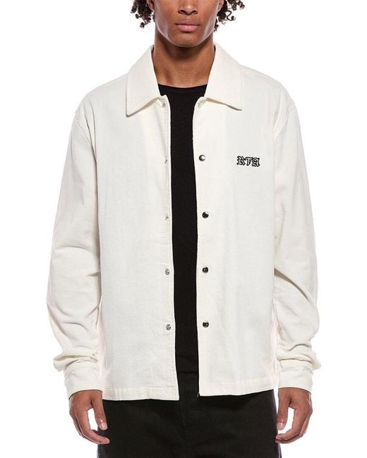 RTA White Parlan Corduroy Shacket for men