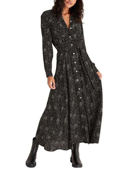 Z Supply Phoenix Dot Midi Dress in Black Lyst