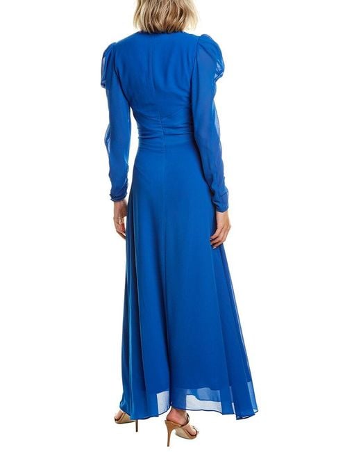 Ronny Kobo Blue Bernadette Maxi Dress